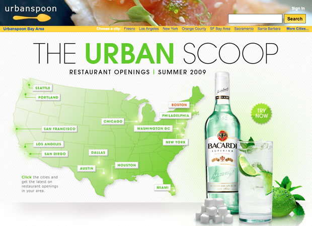 Bacardi & Urbanscoop microsite - Screenshot 1