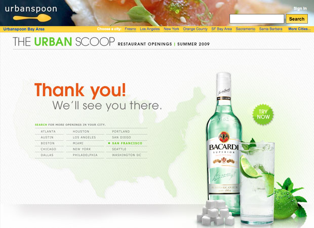 Bacardi & Urbanscoop microsite - Screenshot 4