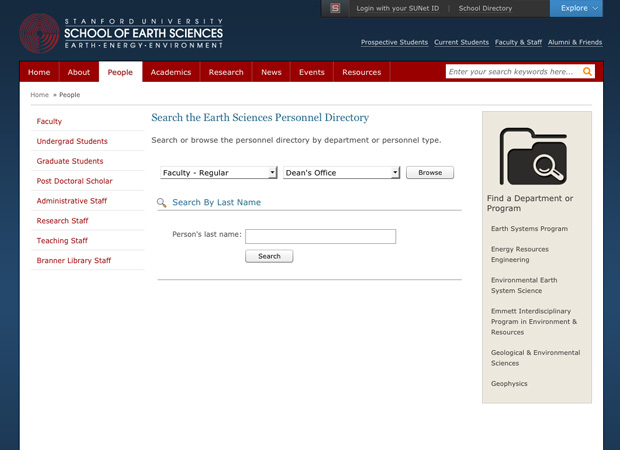 Stanford School of Earth Sciences - Screenshot 2