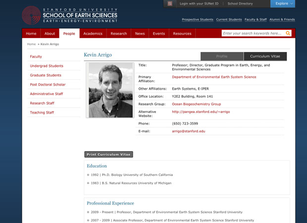 Stanford School of Earth Sciences - Screenshot 3