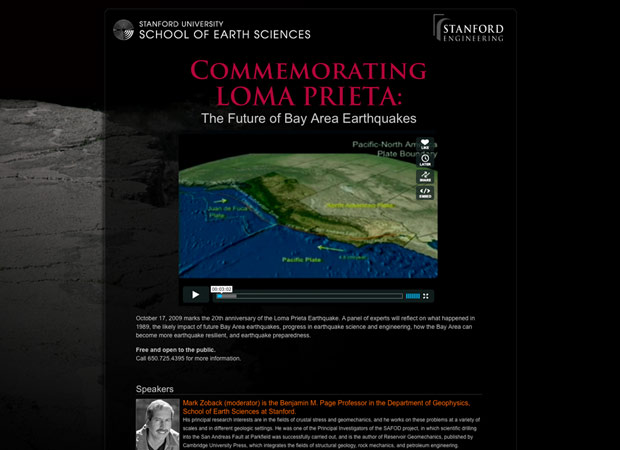 Stanford Commemorating Loma Prieta Earthquake - Screenshot 1
