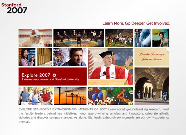 Stanford Alumni Association, Extraordinary Moments Timeline - Screenshot 1