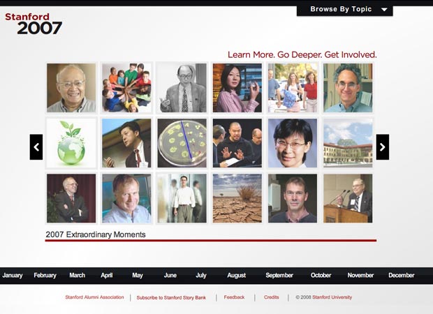 Stanford Alumni Association, Extraordinary Moments Timeline - Screenshot 2