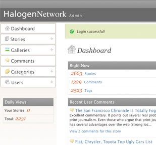 Halogen Network admin