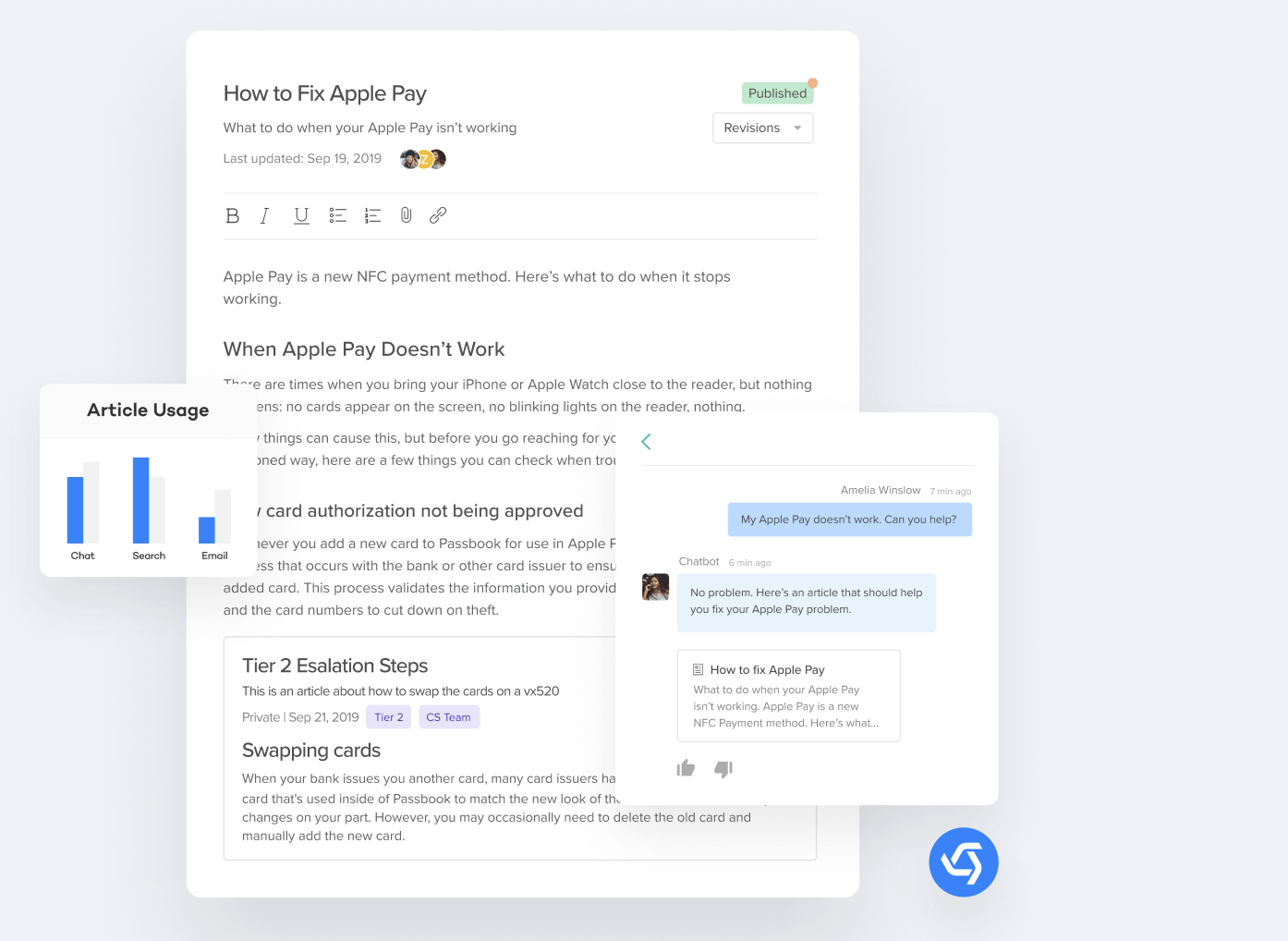 Knowledge base layout